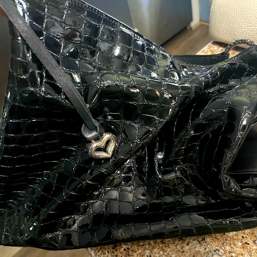 Brighton black patent purse